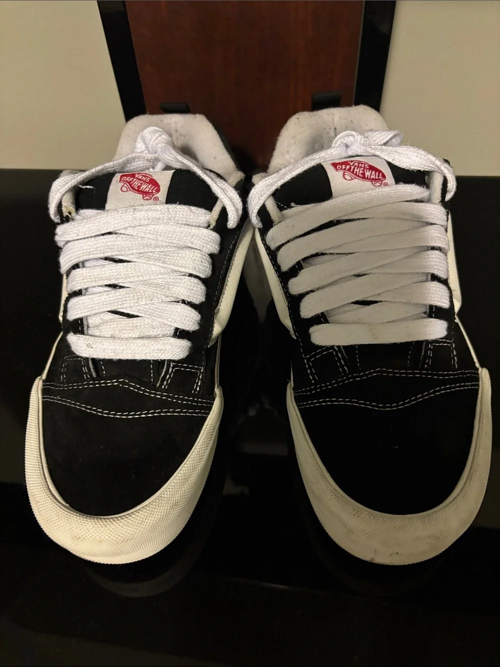 Vans Black & White Low-Top Skate Sneakers